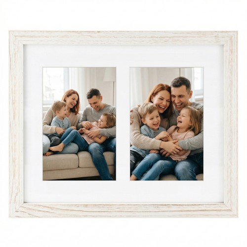 8x10 white wood collage - white,
